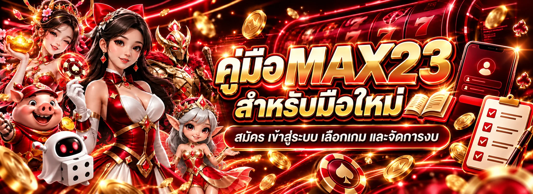 MAX23 คู่มือมือใหม่ สมัคร เลือกเกม และจัดงบ